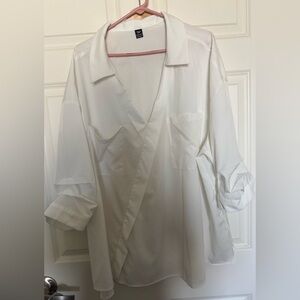 SHEIN Curve White Blouse